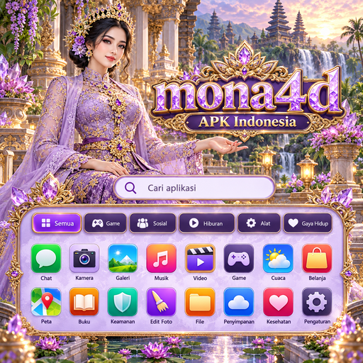 Ilustrasi antarmuka dan navigasi mona4d